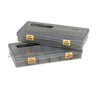 Savage Gear Tacklebox 23 x 11 x 3.5 cm Flat Lure Box Smoke Kit - 2 Fishing Boxes