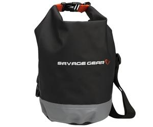Savage Gear WP Rollup Bag - Waterproof PVC Roll-Up Bag with Adjustable Shoulder Strap - Perfect for Wading, Light Lure Fishing, and Coastal Spinning - Roll-Up and Click Closure, Durable, 5L