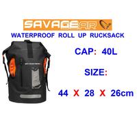 SAVAGE GEAR WP WATERPROOF ROLLUP RUCKSACK PIKE PERCH LURE FISHING BOAT BANK BAG