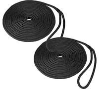 Savage Island 2 x 12mm Docking Boat Yacht Braided Lines Mooring Sailing Rope - Spliced Loop At One End