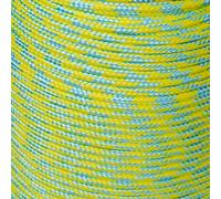 Savage Island Army Military Paracord Reel 3mm Basha Tent Bivi Camping Guy Rope Para Cord (Aqua/Yellow, 50ft)