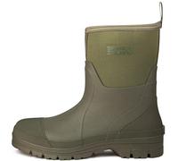 Savage Island Arran Short Neoprene Wellington Boots - Insulated Rubber Warm Waterproof Wellies in Black & Green