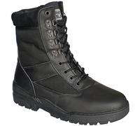 Savage Island Combat Boots Black Leather Patrol, Black, 9 UK