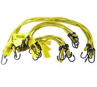 Savage Island Elasticated Bungees Cords Bungee Military Army Basha Straps Variety Pack - 4 x 12, 4 x 18 + 4 x 30 (Yellow)