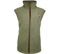 Savage Island Fleece Gilet Shooting Body Warmer with Pheasant Embroidery, Green, 3XL