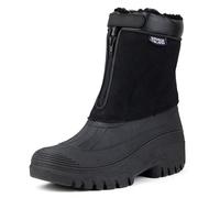 Savage Island Fleece Lined Quick Zip Thermal Insulated Snow Rain Waterproof Boots Black