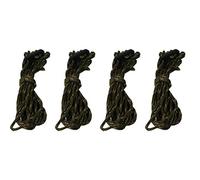 Savage Island Guy Rope 4 Pack 4 Metres Ropes Lines With Runners Tent Camping (4m, Army Camo)