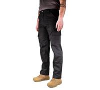 Savage Island Men’s Cargo Shift Pro Workwear Multi Pocket Trousers - Police Security Work Pants Black