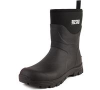 Savage Island Neoprene Lined All-Weather Short Wellington Boots - Waterproof Field Wellies - Black, UK 11