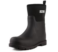 Savage Island Short Neoprene Lined All-Weather Wellington Boots - Waterproof Wellies - Black, UK 8