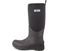 Savage Island Tall Neoprene Lined All-Weather Wellington Boots - Waterproof Wellies - Black, UK 9
