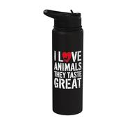 Savage Meat Joke Design Stainless Steel Insulated Water Bottle