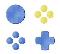 SAVAGE RAVEN by Skull & Co. D-Pad Button Cap Set for Nintendo Switch 2 Joy-con - Blue+Light Yellow