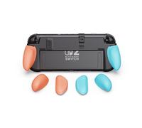 Savage Raven by Skull & Co. NeoGrip for Nintendo Switch 2: ergonomic handle hard hand case with interchangeable handles [fits all hand sizes] [Case without carrying]- Neon Blue (L)+