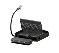 Savage Raven by Skull & Co. OneDock Portable Dock with Detachable USB Hub HDMI TV Adapter for SteamDeck/OLED, ROG Ally/X, XBOX Ally/X, Black, with Extension Cable