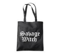 Savage Witch Halloween Scary Tote Shopping Bag 10 Litres Capacity 42 x 38cm