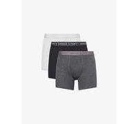 Savage X Fenty Mens Savage X Fenty Classics Pack-Of-Three Stretch-Cotton Boxer Briefs 3 Pack Charcoal/Grey Htr/Black S