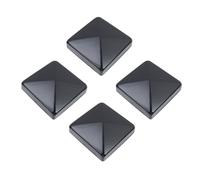 Savagrow 4PCS Black Heavy Duty Iron Pyramid Post Cap with Screws Use for Actual 3.5" × 3.5" Wood Posts or Square pipe, Not Work for True 4" × 4" Posts