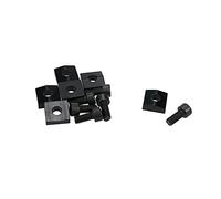 Savagrow 6pcs Electric Guitar Locking Nut Clamp and Screws for Tremolo Bridge Replacement Parts, Black