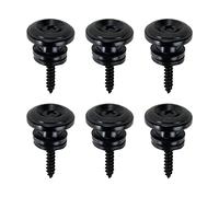 Savagrow 6pcs Guitar Strap Locks Pins Metal Strap Buttons for Acoustic Classical Electric Guitar Bass Ukulele (Silver, 1.5cm)