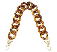 Savagrow Acrylic Leopard Print Loop Fastener Bag Chain Handbags Chain Strap Purse Wallet Handle for DIY Crafts Purse Bags, 15.35"