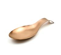 Savagrow Long Handle Spoon Rest Stainless Steel Spoon Holder Kitchen Cooking Utensil Rest Ladle Holder Spoon Tong, Bronze, (BC1622)