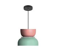 SAVALE Modern Industrial Pendant Light Macaron Colorful Hanging Light Fixture Mid Century Ceiling Pendant Lighting Aluminum Small Chandelier For Bedroom Dining Room Kitchen Island (F)
