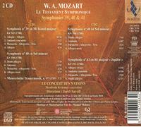SAVALL, JORDI - MOZART - LE TESTAMENT SYMPHONIQUE - SYMPHONIES 39, 40, 41 NEW CD