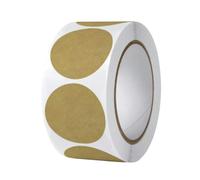 Savana 1" Inch Natural Brown Kraft Stickers (1000 Per Roll) - Round Blank Stickers for Store Owners, Crafts, Organizing, Jar and Canning Labels, Price Tags