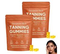 Savanna Skin Tanning Gummies, Best Tanning Gummies,Tanning for Natural Looking Glow, Bronzing, with Vitamin C & E, Astaxanthin, Beta Carotene,Tanning from Within for Natural Looking Glow (2)