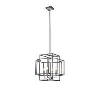 Savannah 4 Light Ceiling Pendant - Anthractie and Satin Nickel