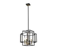 Savannah 4 Light Ceiling Pendant - Black and Gold