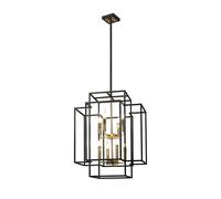 Savannah 8 Light Ceiling Pendant - Black and Gold