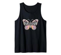 Savannah Butterfly - Georgia Floral City Name Word Art Tank Top