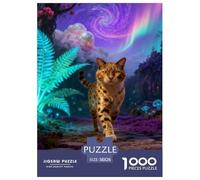 Savannah Cat 1000-Piece Jigsaw Puzzle for Adults Challenging Puzzles Fun, Challenging & Brainteasing Games for Adults And Kids Age 12 Years Up Home Decoration Puzzle 38x26cm/1000pcs