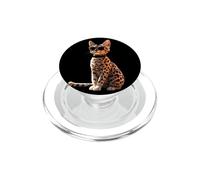 Savannah Cat Leopard Serval Cat Mom Cute Savannah Cats PopSockets PopGrip for MagSafe