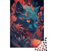 Savannah Cat Storybook Puzzles for Adults,1000 Piece Jigsaw Puzzles for Adults, Paper Puzzle Fun Decompressing Game 1000pcs (38x26cm)