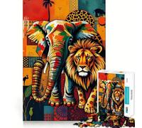 Savannah Collage 1000 Piece Jigsaw Puzzle for Adults Smart Reason Toy Home Enjoy Sharp Edge Santa Wish Item (38x52cm)