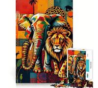 Savannah Collage Jigsaw Puzzle 1000 Piece for Teenagers Brain Workout Toy Serene Time Art Assembly Seasonal Gift (38x26cm)