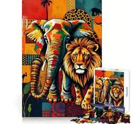 Savannah Collage Jigsaw Puzzle 1000 Piece for Teenagers Brain Workout Toy Serene Time Art Assembly Seasonal Gift (38x26cm)