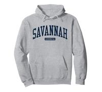 Savannah Georgia GA College University Style Navy Pullover Hoodie