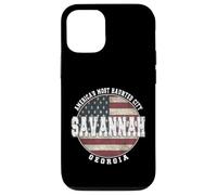Savannah Georgia, Vintage American flag Case for iPhone 12/12 Pro