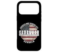 Savannah Georgia, Vintage American flag Case for iPhone 17 Pro Max