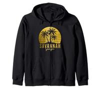 Savannah Georgia Vintage Pride Zip Hoodie