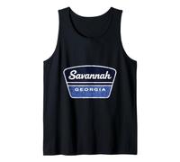 Savannah Georgia Vintage Retro Travel Badge Patch Tank Top