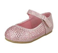 Savannah Girls Savannah Flat Diamante Shoes - Pink - UK 5 Infant