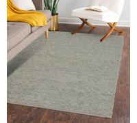 Savannah Grey Knotted Medium Rug, (L)170Cm X (W)120Cm