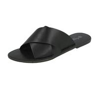Savannah Ladies Savannah Flat X Strap Mules - Black - UK 3