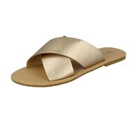 Savannah Ladies Savannah Flat X Strap Mules - Rose Gold - UK 3