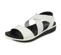 Savannah Ladies Savannah Low Wedge Sandals F10876 - White - UK 8